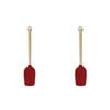 2pk Kitchenaid Birchwood Handle Spoon Spatula Silicon Cooking Utensil Empire Red