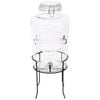 Rink Drink Glass Drinks Dispenser with Tap & Black Stand - 8.7L