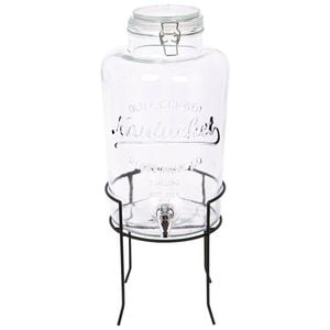 Rink Drink Glass Drinks Dispenser with Tap & Black Stand - 8.7L