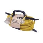 Click 20m Yellow Heavy Duty Extension Lead with Cable Tidy