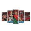 Mayalu Premium 5-Panel Cristiano Ronaldo Football Canvas Wall Art, 30x50/70/80 cm Panels