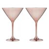 Tempa Aurora 2 Piece Martini Glass Set 190ml  18X11.6X11.6cm  - Rose