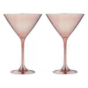 Tempa Aurora 2 Piece Martini Glass Set 190ml  18X11.6X11.6cm  - Rose