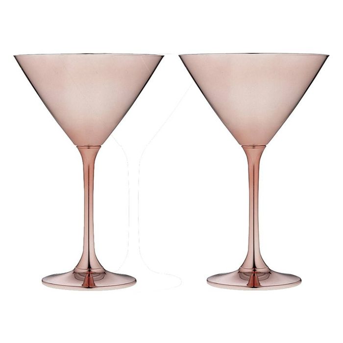 Tempa Aurora 2 Piece Martini Glass Set 190ml  18X11.6X11.6cm  - Rose