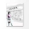 Fashion Girl with Specs Art Print 100% Australian Made 50x75cm (Stretched Canvas)