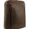 Pierre Cardin Men's Leather Functional Business/laptop Backpack Bag 40cm Oak