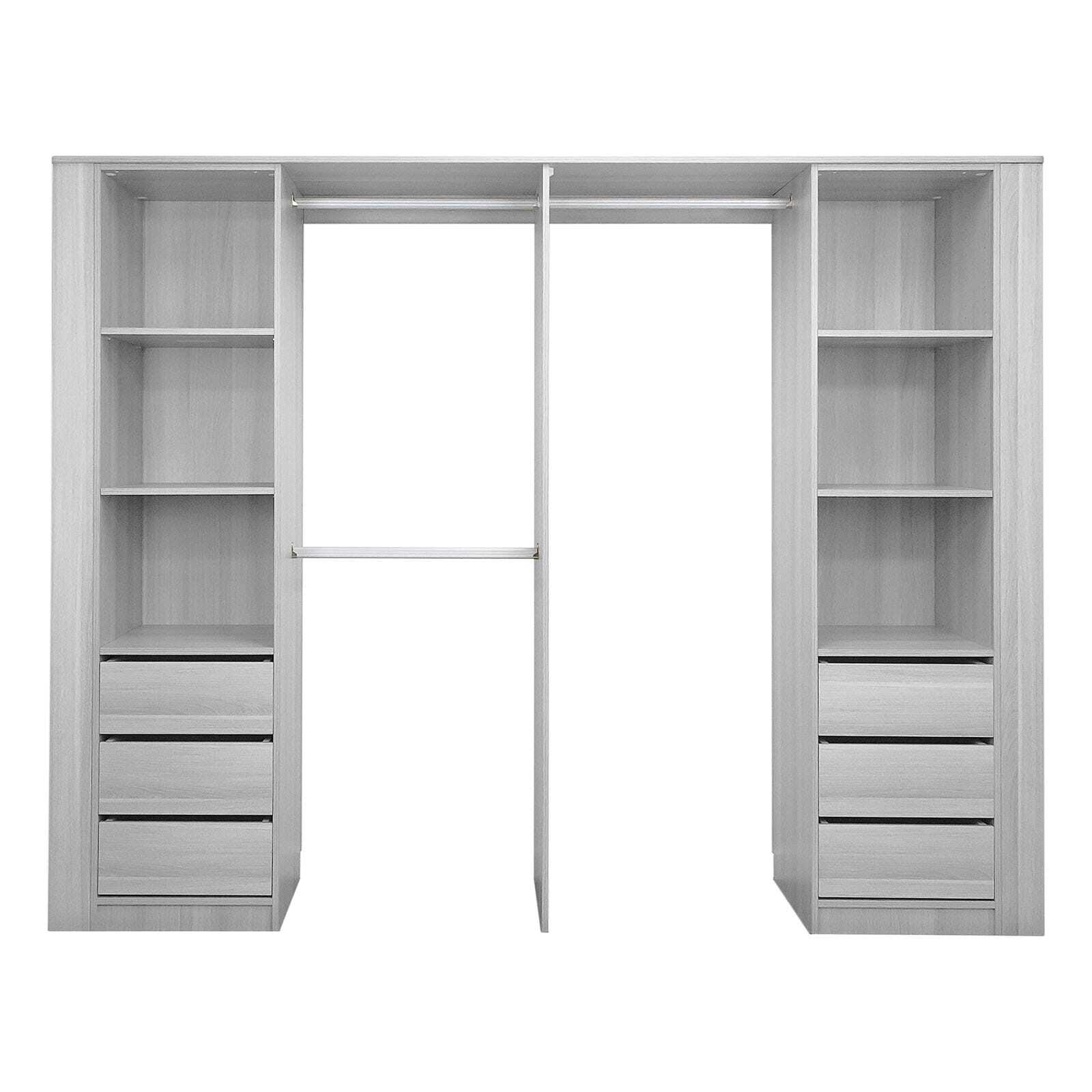 Lugna 2100 - 2400mm Mist Pack 6 Opening Built in Wardrobe Package