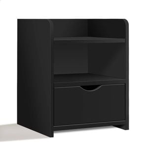 ALFORDSON Bedside Table Hamptons Black