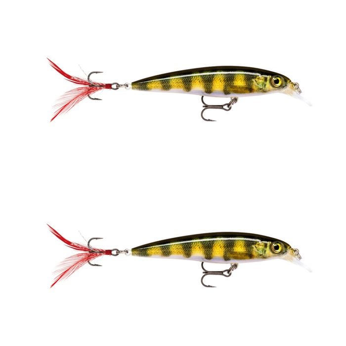 2x Rapala 6cm X Rap Jerkbait/Slashbait Hard Body Fishing Lures - Live Perch