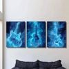 3pcs Music Wave Guitar  Print 100% Australian Made 3 x 40x60cm (Metal Print)