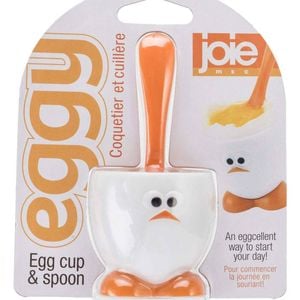 Joie Eggy Egg Cup & Spoon Set White/Orange 10.2x5x20.3cm
