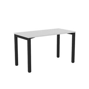Olg Axis Single Black Frame White Top Office Desk L1200mm X W600mm