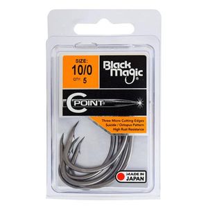 Black Magic C Point Fishing Hook Economy Pack 10/0