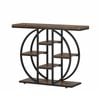 Advwin Console Table 103cm Entryway Hallway Table w/Storage Shelf Couch Side Table Walnut