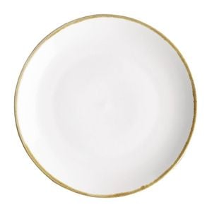 Olympia Round Coupe Plate Kiln Chalk 4 Pack 280mm Commercial Catering Crockery