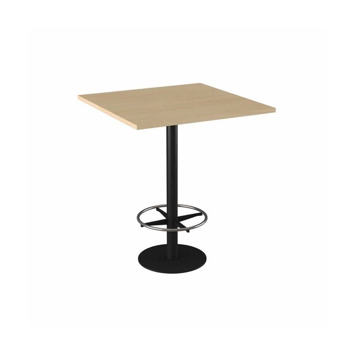 Olg Disc Bar Leaner Black Frame New Oak Ravine Top 900mm Square