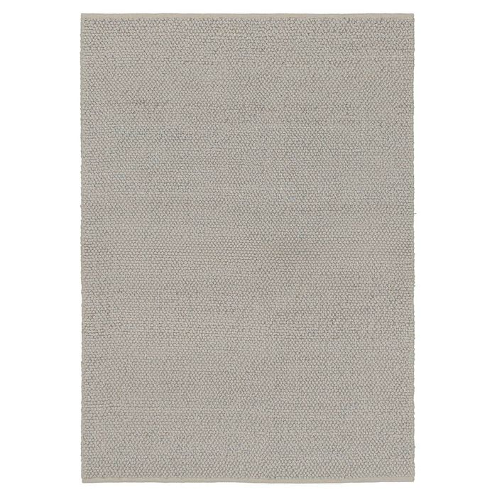 Loopsie-230cm X 160cm-marfa Silver Pebble Loop Wool Rug