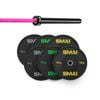 Smai 75kg Hd Bumper Plate Set Inc 15kg Barbell - 15kg Magenta Barbell