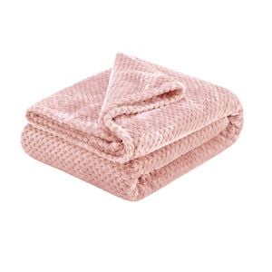 Home by Yatsal Soft Diamond Fleece Throw Rug/Blanket Pink