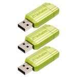 3PK Verbatim PinStripe 16 GB USB 2.0 Drive