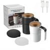 NNEOBA 380ML Self-Stirring Electric Coffee Mug Black and White Cup