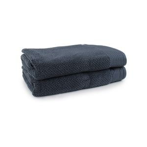 2pc Onkaparinga 90x167cm Avalon Bath Sheet 550GSM Midnight