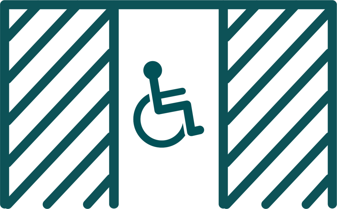 Graphic image for Accessible parking accessibility icon