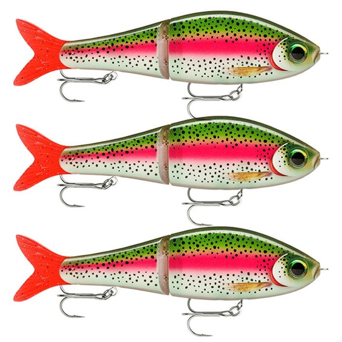 3x Rapala Super Shadow Rap Glide 11cm Jointed Swimbait Lure -Live Rainbow Trout