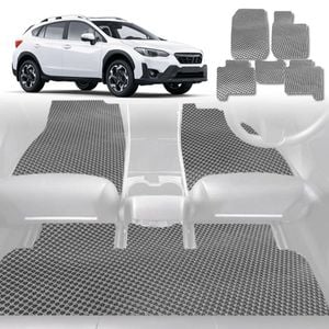 6D Diamond Car Floor Mats for Subaru XV 2012-2017-Full Set-Grey-Outback GT