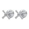 Shaw & Mason Chrome 1/2 Turn Easy Clean Wall Top Assembly - Pair
