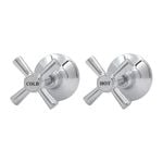 Shaw & Mason Chrome 1/2 Turn Easy Clean Wall Top Assembly - Pair