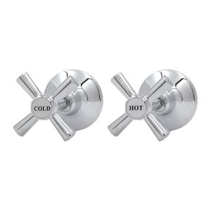Shaw & Mason Chrome 1/2 Turn Easy Clean Wall Top Assembly - Pair