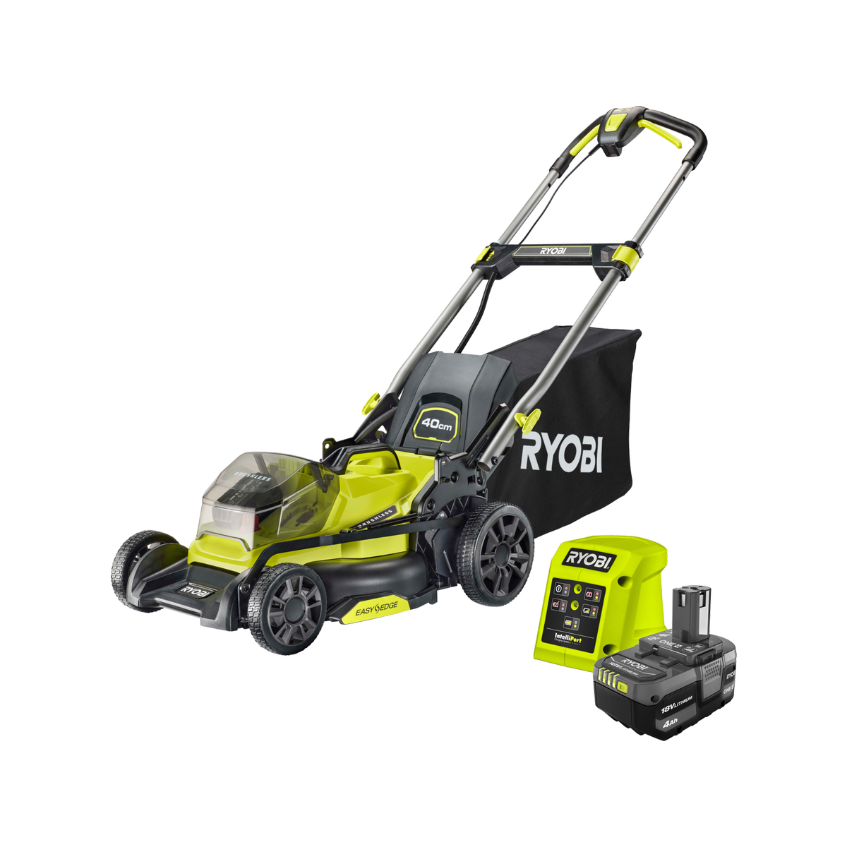 Ryobi 18V ONE 40cm Brushless Lawn Mower 4.0Ah Kit Bunnings Australia