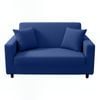 Anyhouz 2 Seater Sofa Cover Plain Royal Blue Style And Protection For Living Room Sofa Chair Elastic Stretchable Slipcover