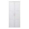 European Cabinetry White Hamptons Oval Brass Stockholm Storage Cupboard
