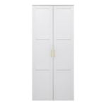 European Cabinetry White Hamptons Oval Brass Stockholm Storage Cupboard