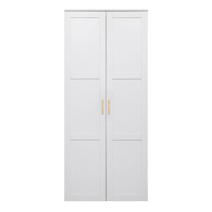 European Cabinetry White Hamptons Oval Brass Stockholm Storage Cupboard