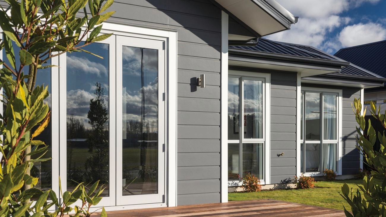 front of house with windows and front door