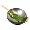 D.Line Carbon Steel Stir Fry Wok Pan 36cm w/ Wood Handle - Silver
