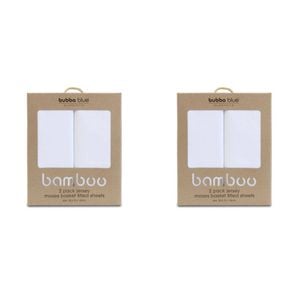 2x 2pc Bubba Blue Soft Jersey Moses Basket Fitted Baby Bed Sheets
