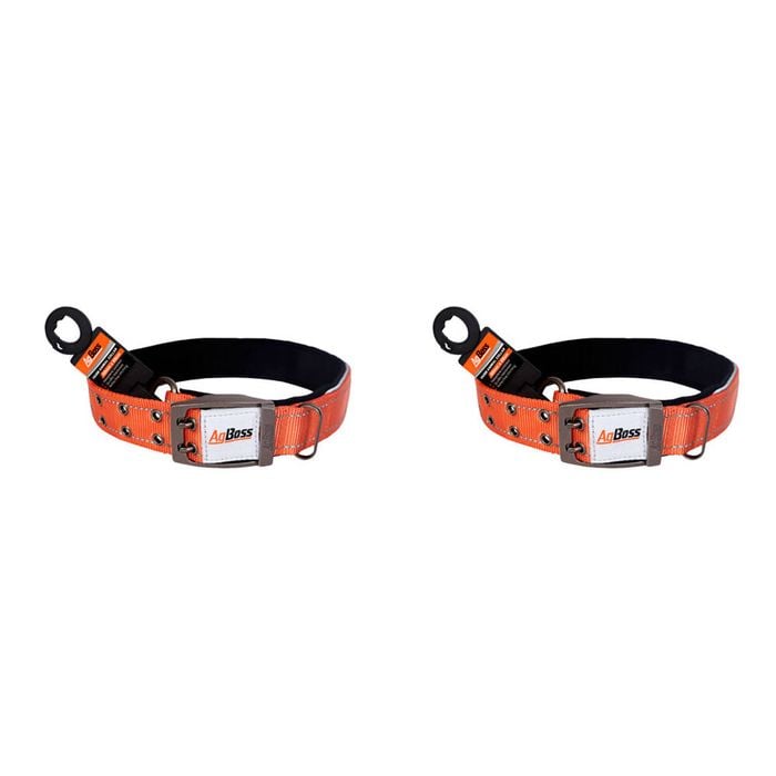 2PK AgBoss Dog Collar Medium to Large Breeds Orange 0.04x65cm 26 inch