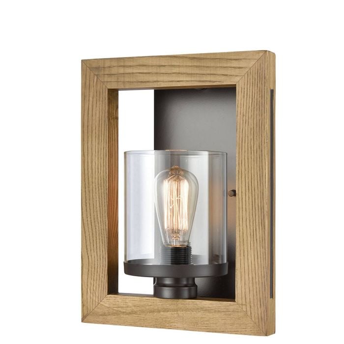 CLA Lighting Warm Chestnut Wood Wall Light