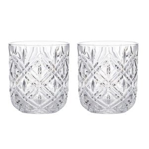 Davis & Waddell Fine Foods Deluxe Double Old-fashioned 2pcs Set Clear 8.2x8.2x9.5cm/280ml