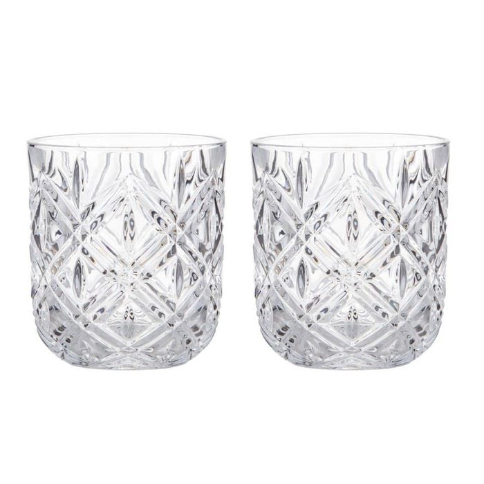 Davis & Waddell Fine Foods Deluxe Double Old-fashioned 2pcs Set Clear 8.2x8.2x9.5cm/280ml