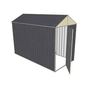 Build-a-Shed 1.5 x 3.0 x 2.3m Front Gable Single Hinged End Door Shed - Grey