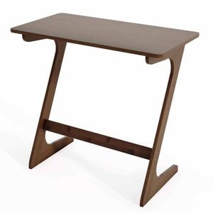 Costway Bamboo Z Shape End Table Sofa Side Spacious Nightstand Laptop