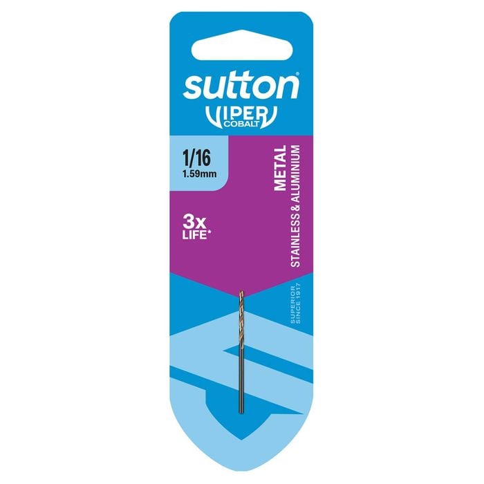 Sutton Tools 1/16" Viper Cobalt Jobber Drill Bit