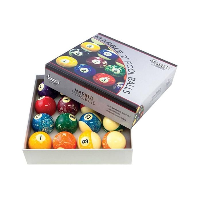 Formula Sports Marble Pool Billiards Balls 2" Boxed