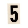 Sandleford 85 x 55mm 5 Black and White Self Adhesive Numeral