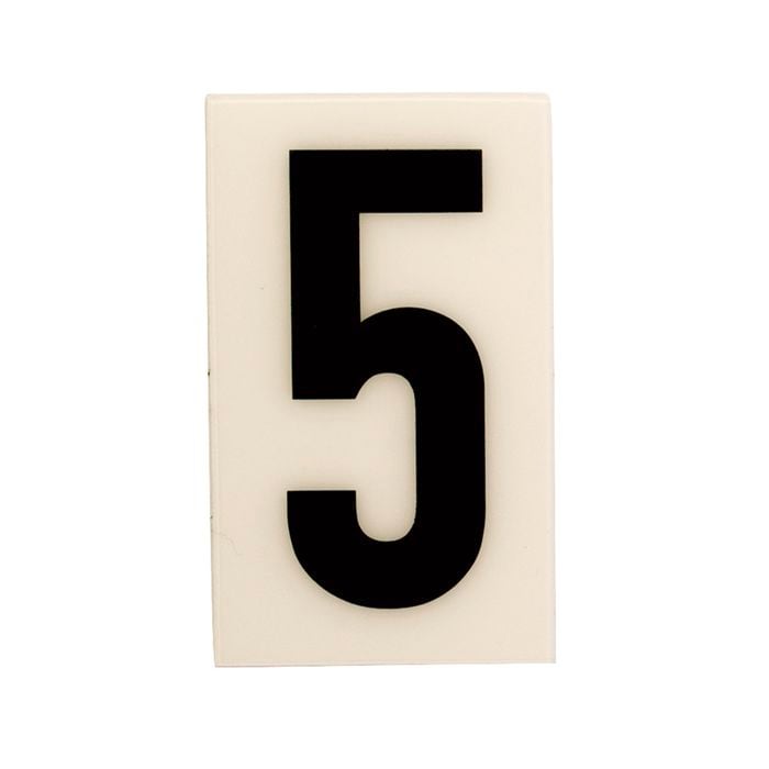 Sandleford 85 x 55mm 5 Black and White Self Adhesive Numeral
